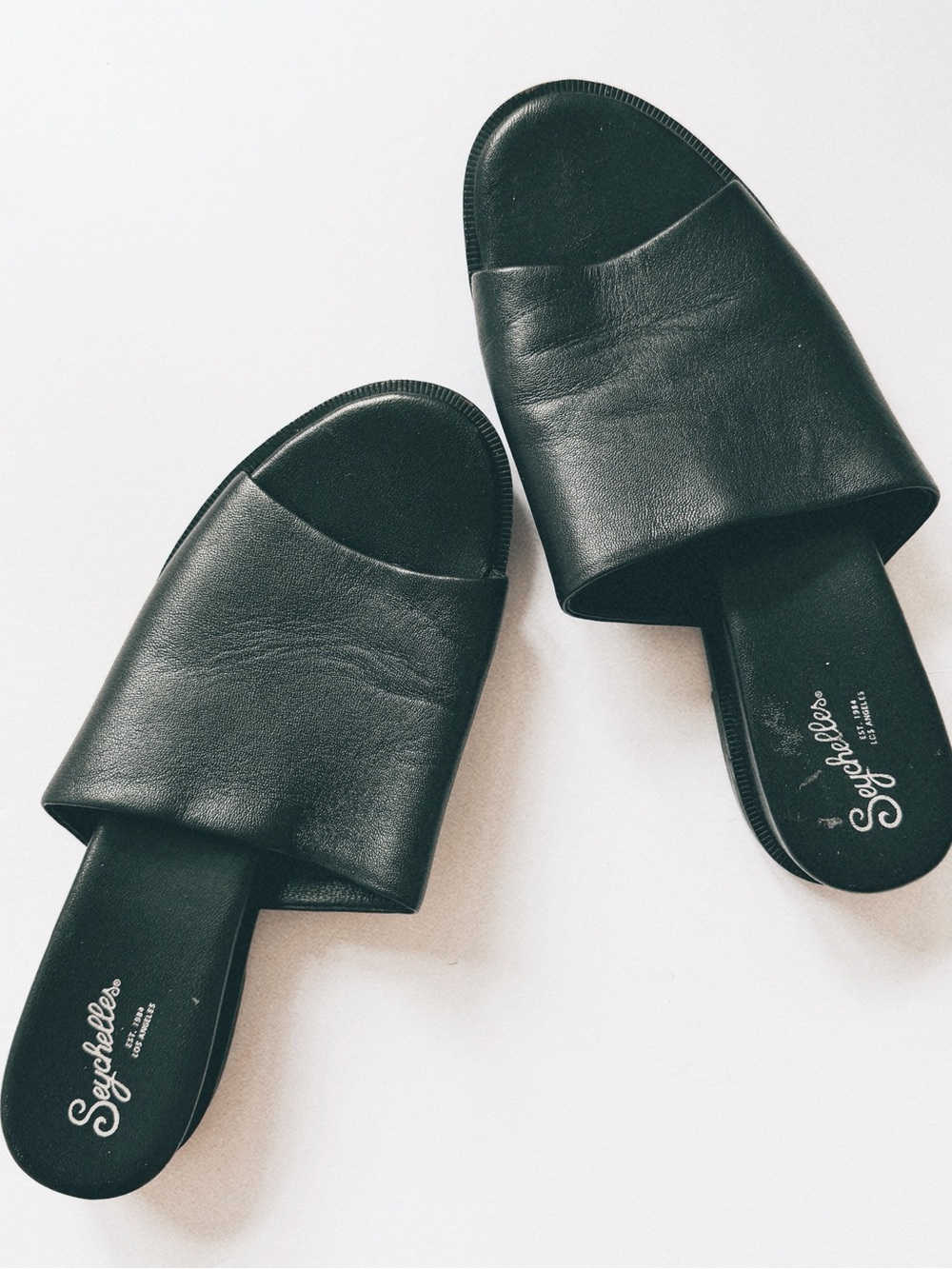 SEYCHELLES > Leather Slide Sandals